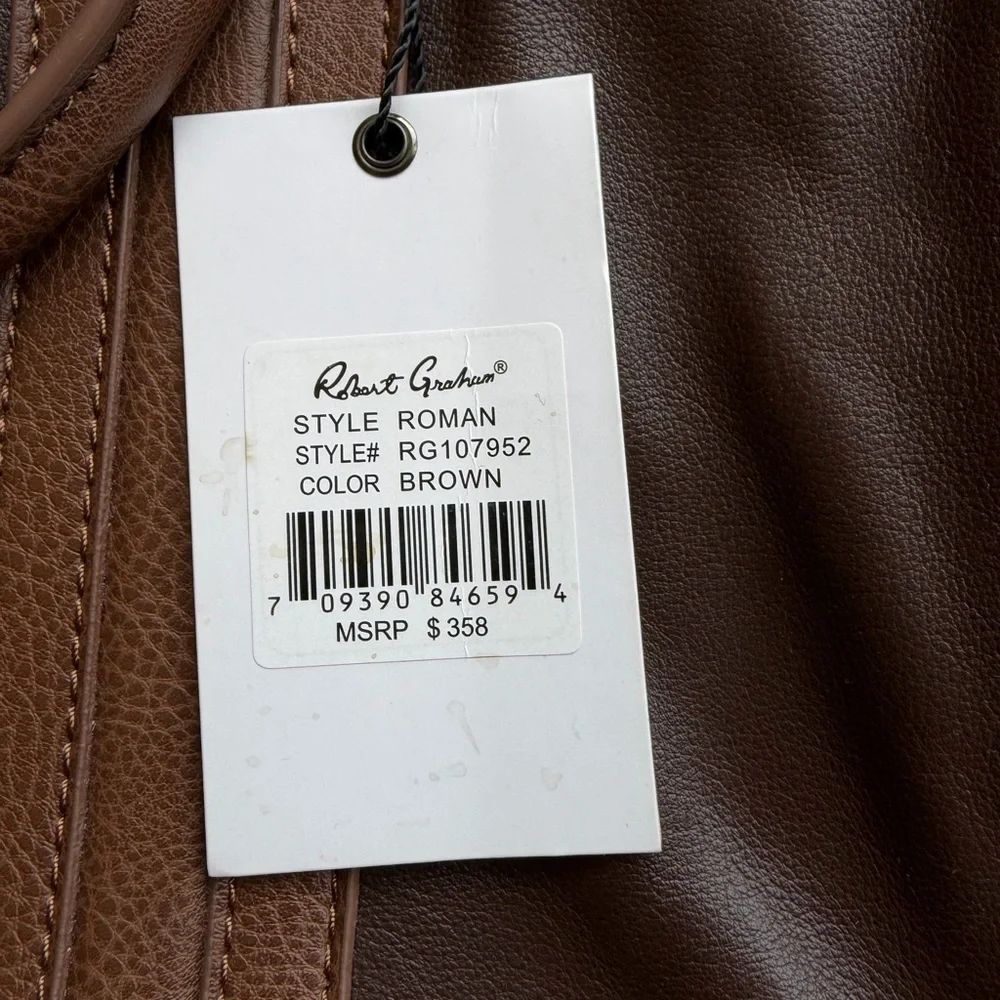 Robert Graham Two-Tone Brown Leather Laptop Briefcase retails $358!